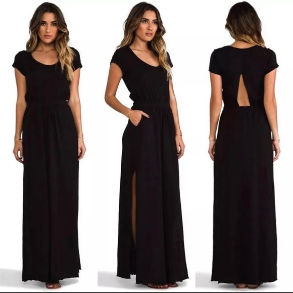 Free People Beach | black maxi dress | sz M | NWOT - Picture 1 of 10